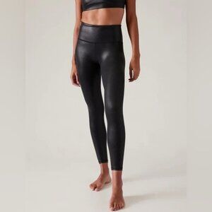 Athleta Elation Shine Legging Gloss Black Large NWT